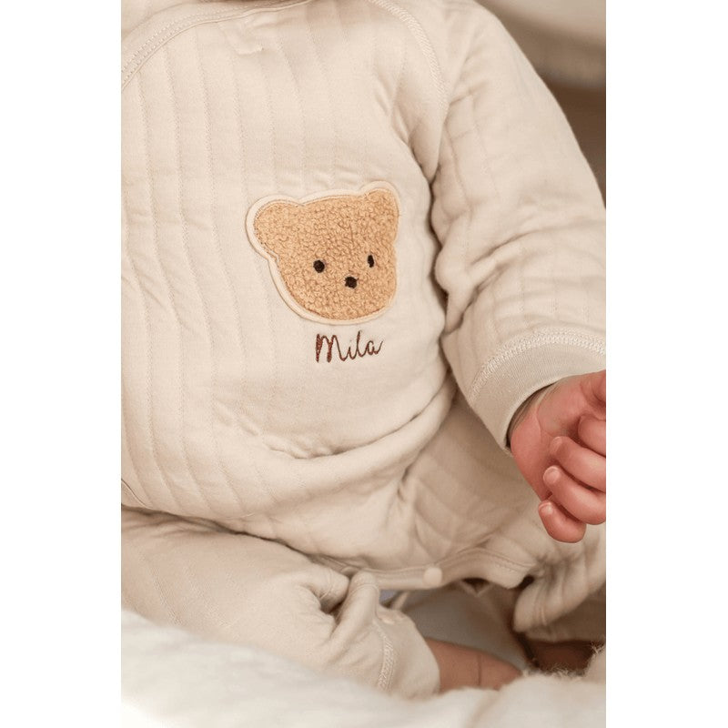 Baby Romper - Wrap-Front Teddy Bear