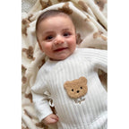 Baby Romper - Wrap-Front Teddy Bear