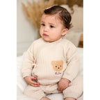 Baby Romper - Wrap-Front Teddy Bear