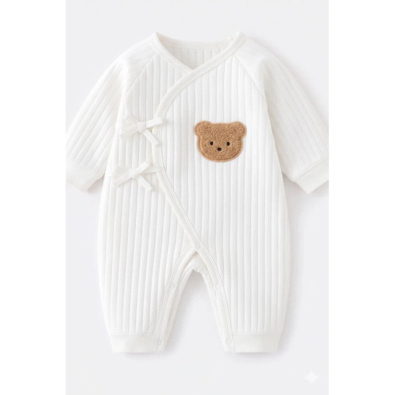 Baby Romper - Wrap-Front Teddy Bear