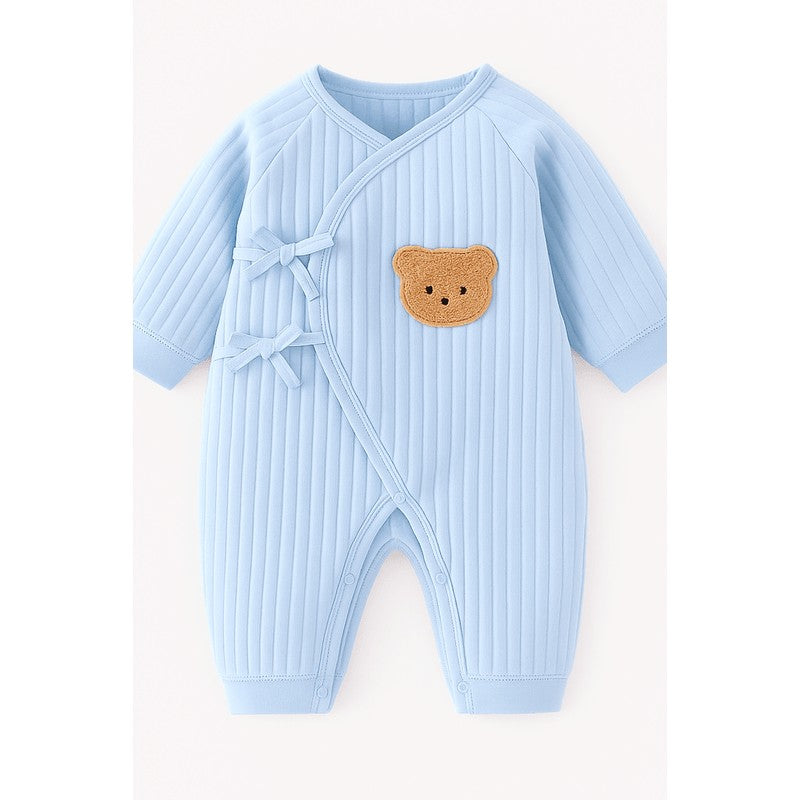 Baby Romper - Wrap-Front Teddy Bear