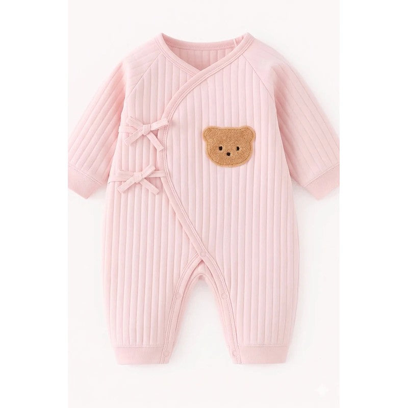 Baby Romper - Wrap-Front Teddy Bear