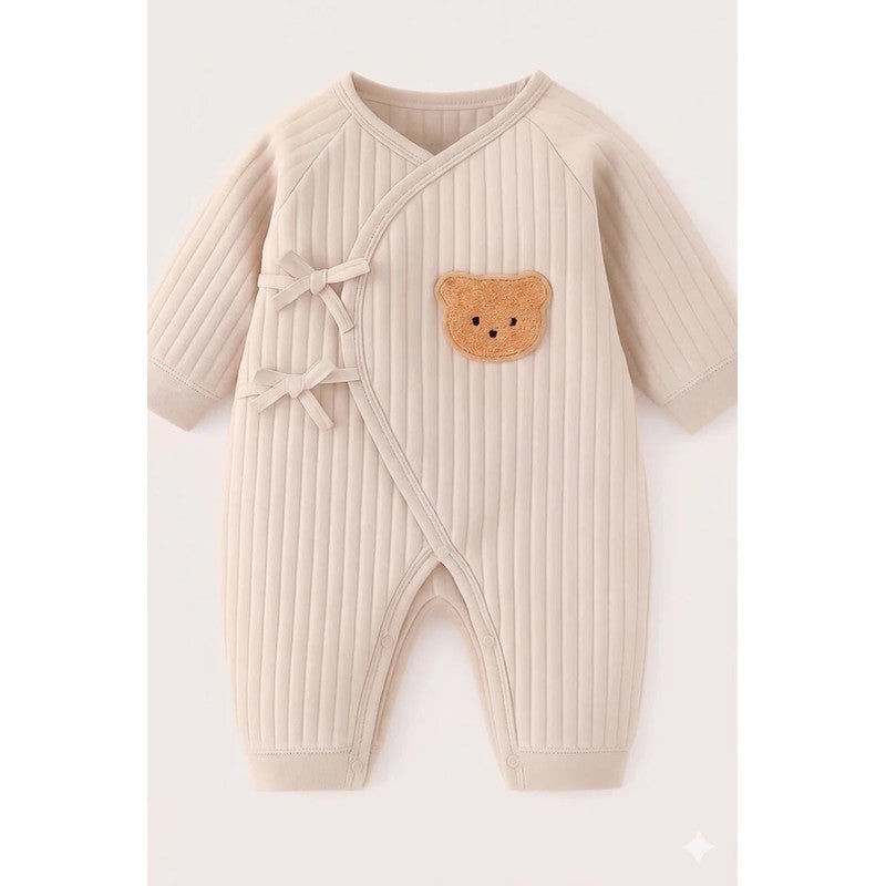 Baby Romper - Wrap-Front Teddy Bear