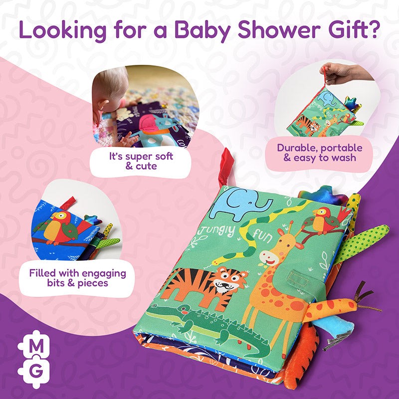 Baby Sensory Book - Fabric Activity Book with 3D Appendages