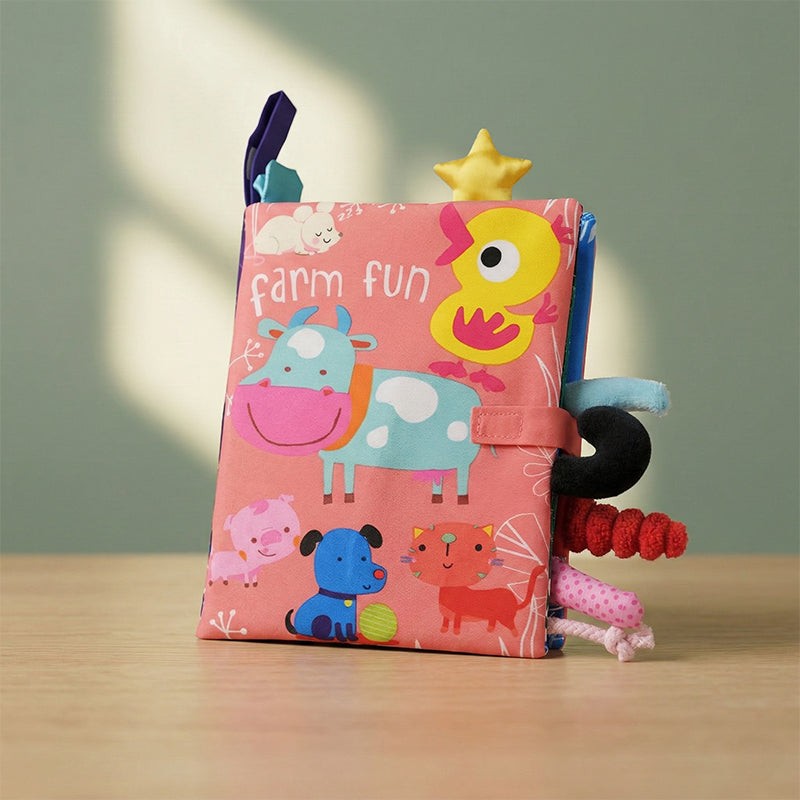 Baby Sensory Book - Fabric Activity Book with 3D Appendages