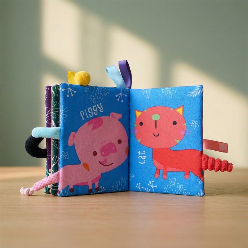 Baby Sensory Book - Fabric Activity Book with 3D Appendages