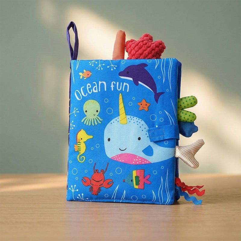Baby Sensory Book - Fabric Activity Book with 3D Appendages