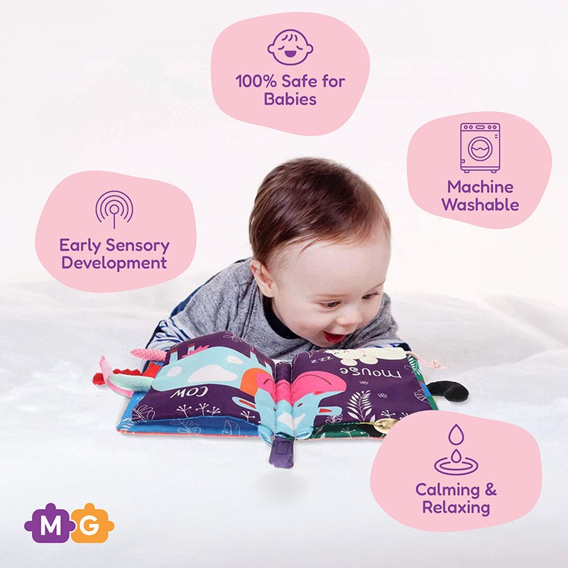 Baby Sensory Book - Fabric Activity Book with 3D Appendages