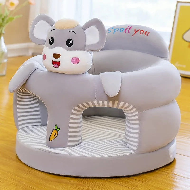Baby Sit-Up Chair - Animal-Themed Plush Seat