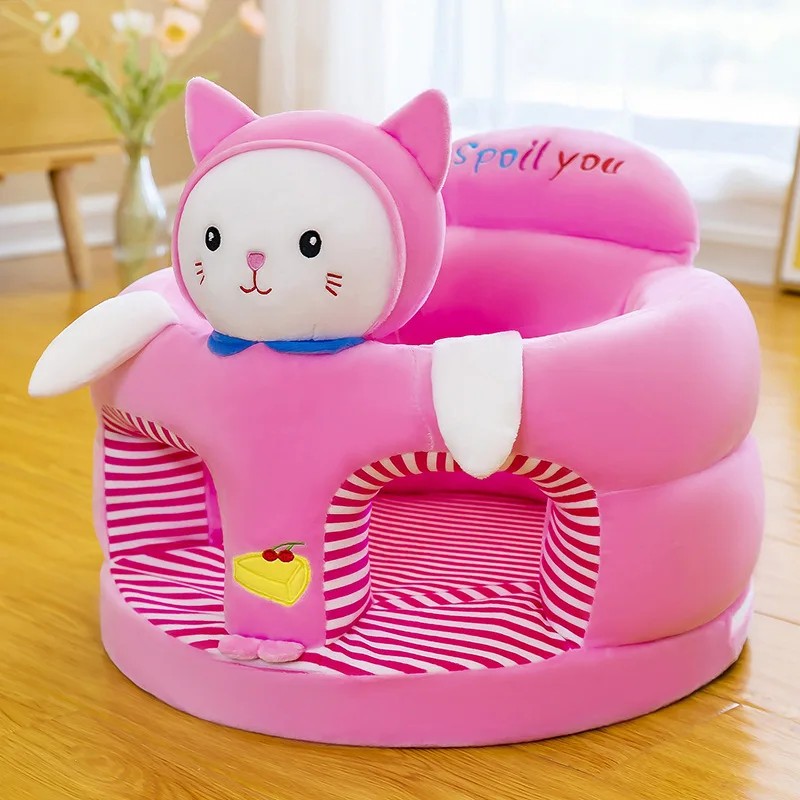 Baby Sit-Up Chair - Animal-Themed Plush Seat