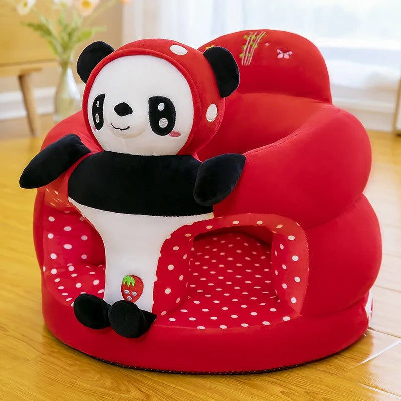 Baby Sit-Up Chair - Animal-Themed Plush Seat