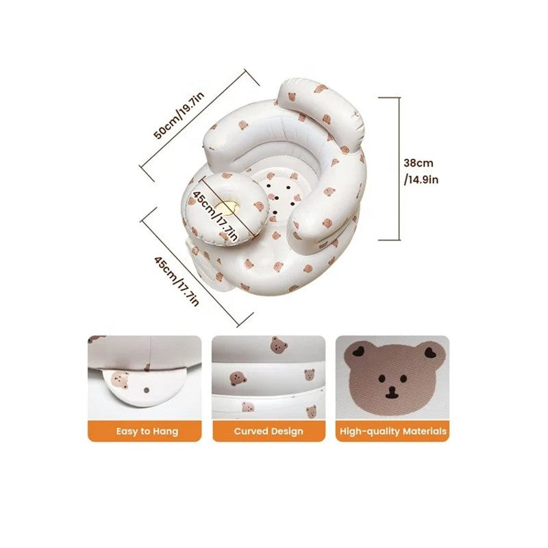 Baby Sitting Chair - Bear Face Print