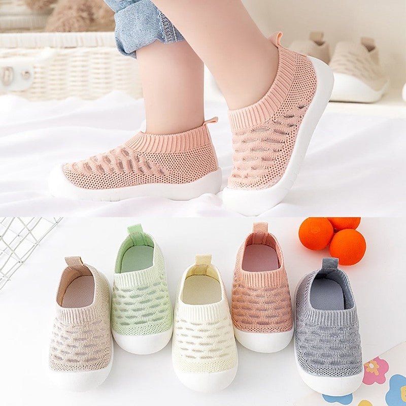 Baby Sock-Style Slip-On Sneakers - Knit Low-Top Trainers