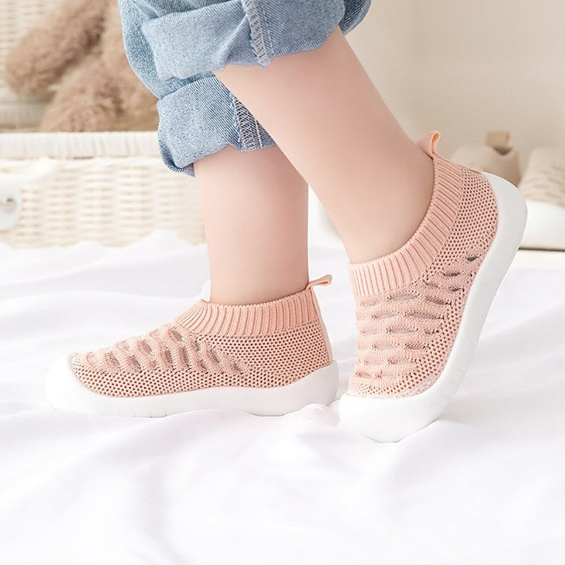 Baby Sock-Style Slip-On Sneakers - Knit Low-Top Trainers