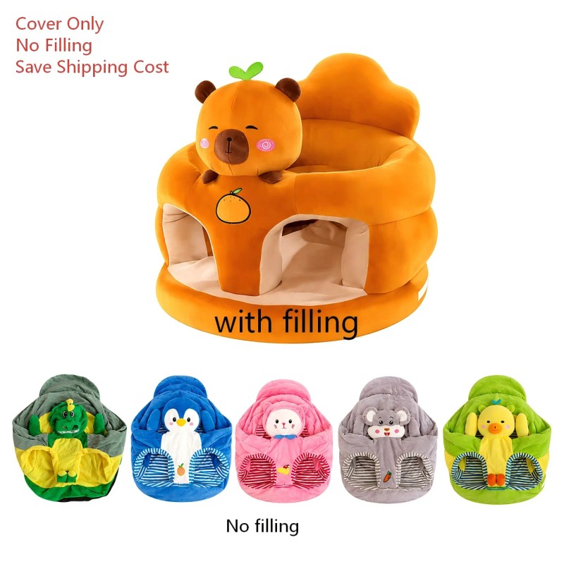 Baby Sofa Seat Cover - Cartoon Animal Print