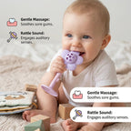 Baby Teether Rattle with Floral - Sensory Bumps