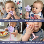 Baby Teether Rattle with Floral - Sensory Bumps