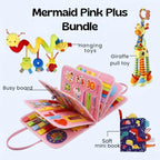 Baby & Toddler Sensory Toy Bundle - Montessori Busy Board & Activity Set