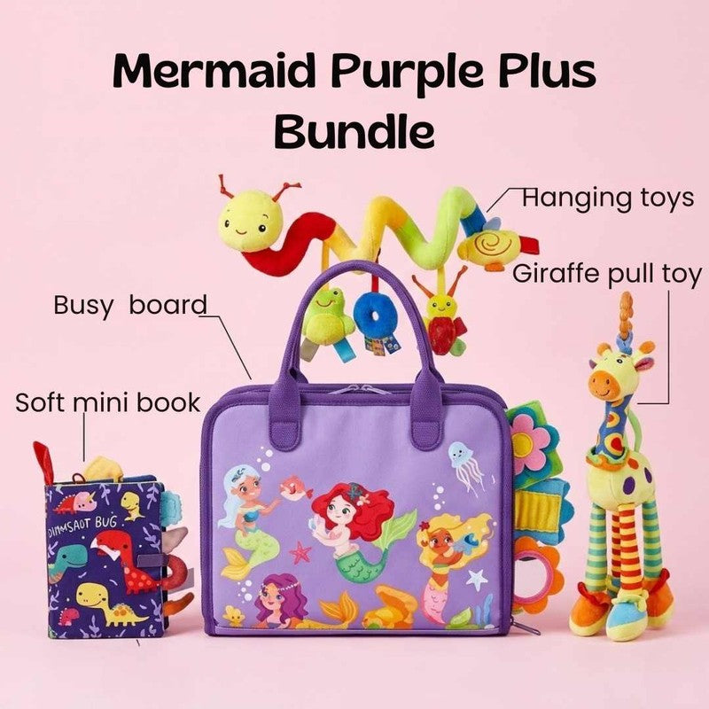 Baby & Toddler Sensory Toy Bundle - Montessori Busy Board & Activity Set