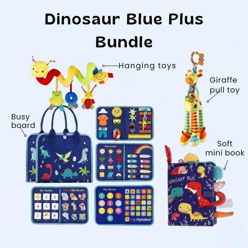 Baby & Toddler Sensory Toy Bundle - Montessori Busy Board & Activity Set