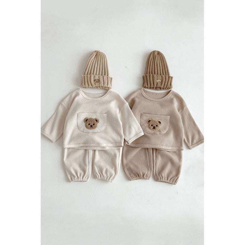 Baby Tracksuit Set - Round Neck Long Sleeve Top and Elastic Waist Trousers