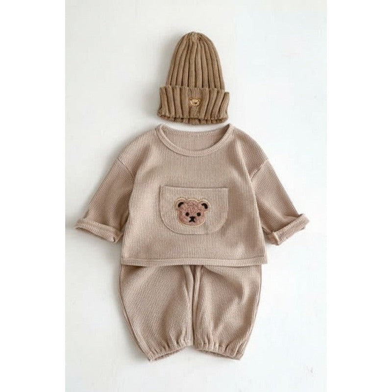 Baby Tracksuit Set - Round Neck Long Sleeve Top and Elastic Waist Trousers