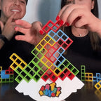 Balance Stacking Game - Tetromino Blocks with Rocking Base