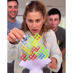Balance Stacking Game - Tetromino Blocks with Rocking Base