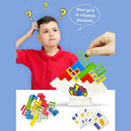 Balance Stacking Game - Tetromino Blocks with Rocking Base