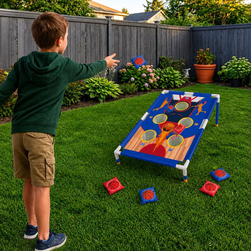 Bean Bag Toss Game Set - Foldable Target Board with Bean Bags
