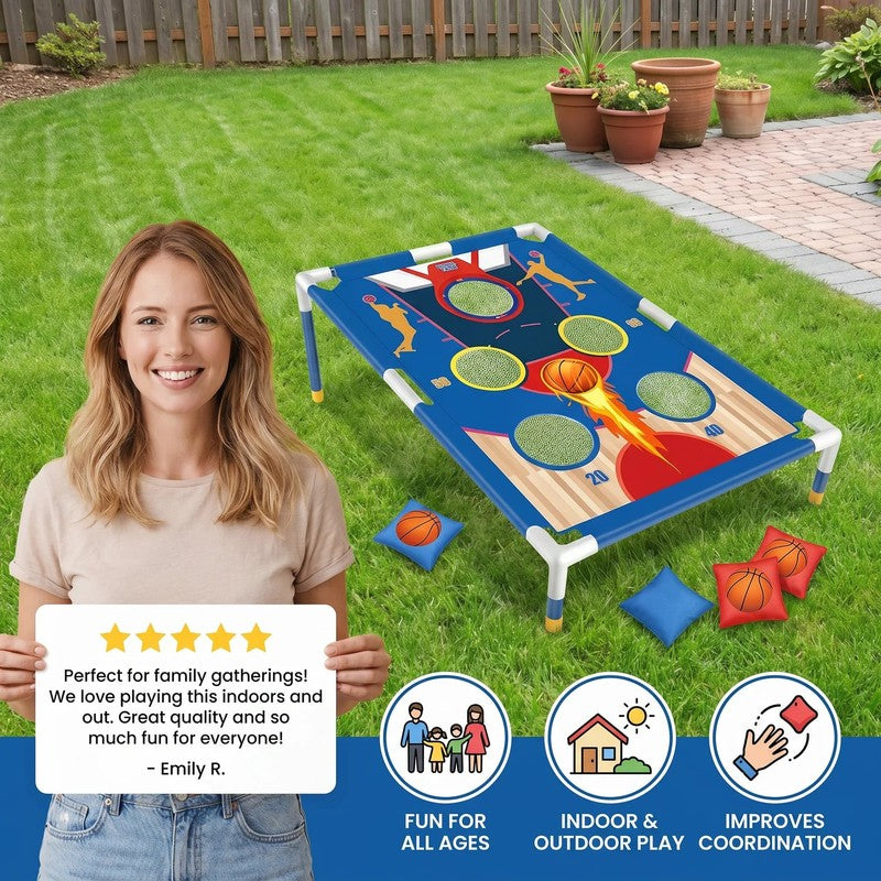 Bean Bag Toss Game Set - Foldable Target Board with Bean Bags