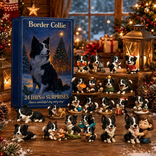 Border Collie Advent Calendar 2026 - 24 Plastic Figurines