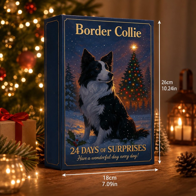 Border Collie Advent Calendar 2026 - 24 Plastic Figurines