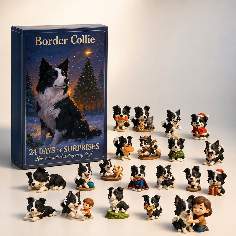 Border Collie Advent Calendar 2026 - 24 Plastic Figurines
