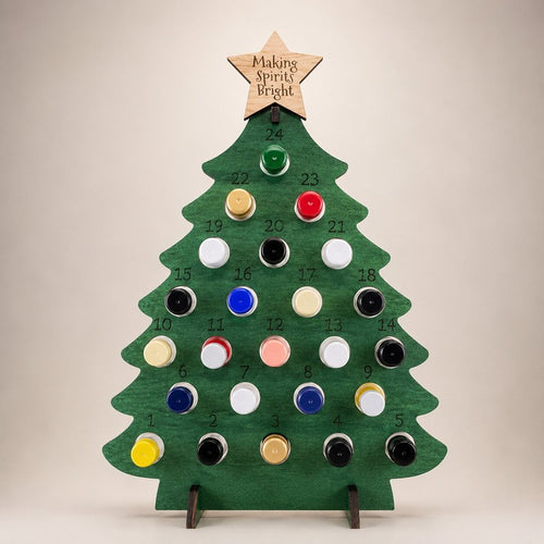 Bottle Advent Calendar - Christmas Tree Shape with Star Topper