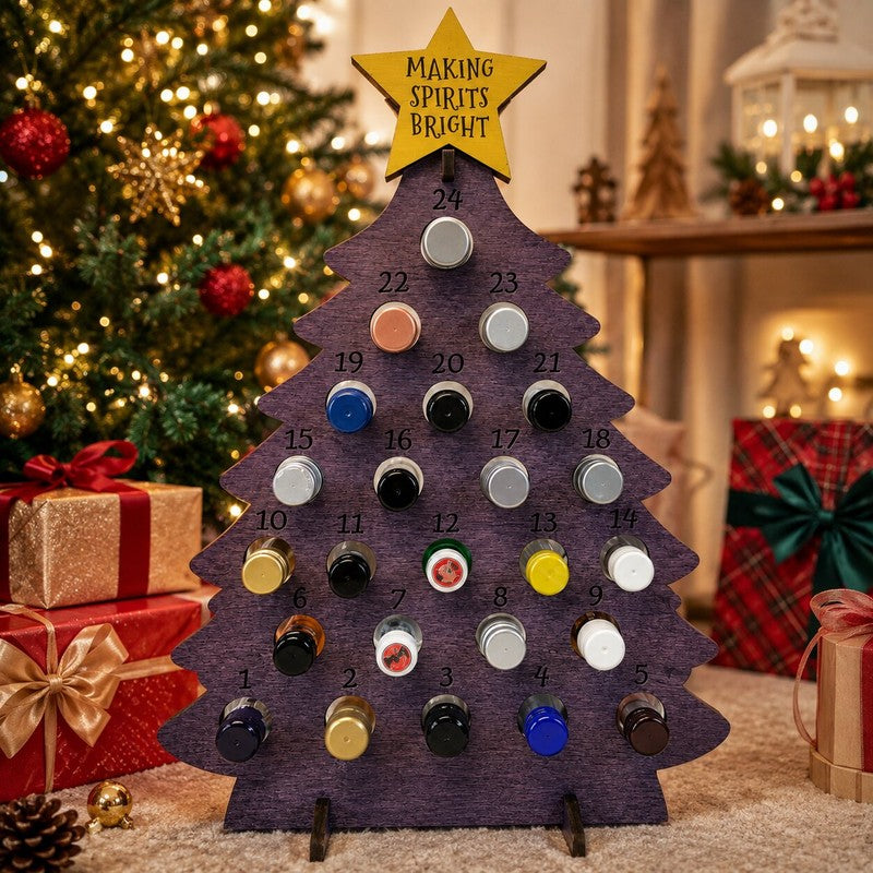 Bottle Advent Calendar - Christmas Tree Shape with Star Topper