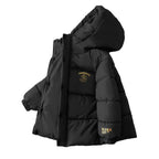 Boys' Hooded Padded Jacket - Black