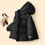 Boys' Hooded Padded Jacket - Black