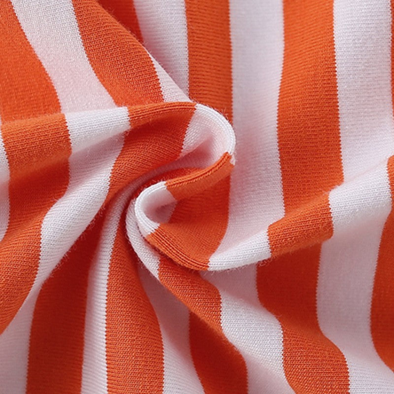 Boys' Short-Sleeve Striped T-Shirt - Train Appliqué