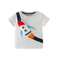 Boys' Short-Sleeve T-shirt - Rocket Appliqué