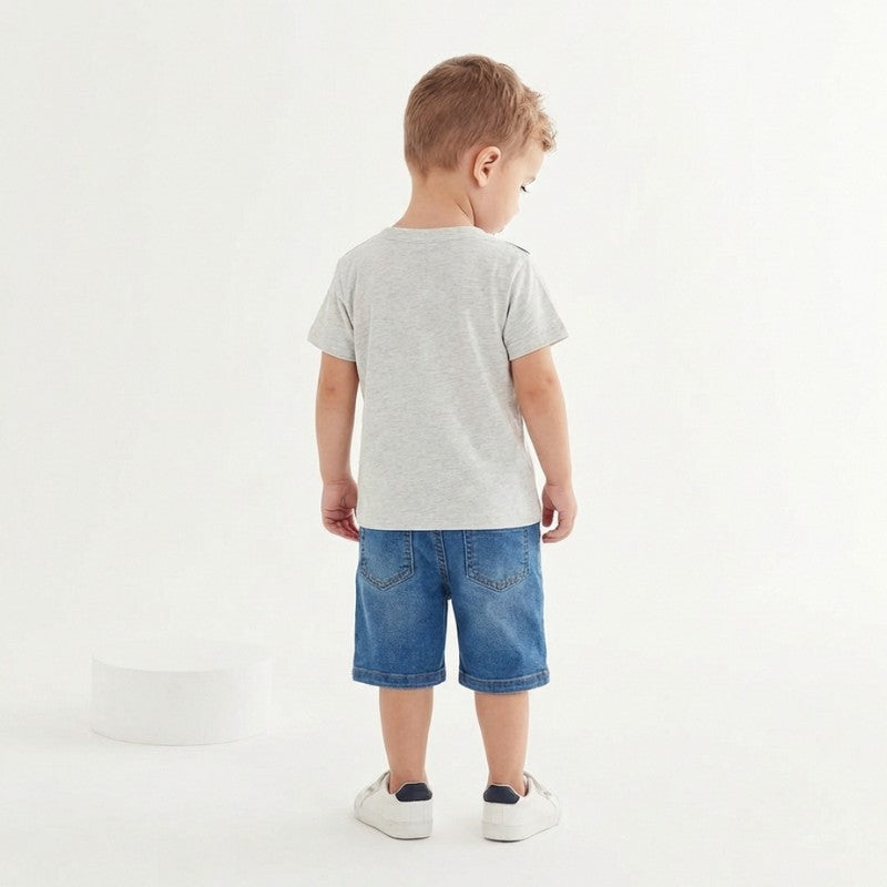Boys' Short-Sleeve T-shirt - Rocket Appliqué