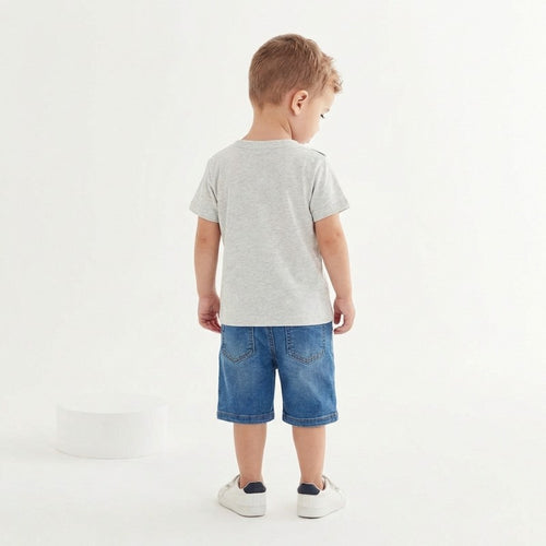 Boys' Short-Sleeve T-shirt - Rocket Appliqué