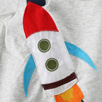 Boys' Short-Sleeve T-shirt - Rocket Appliqué