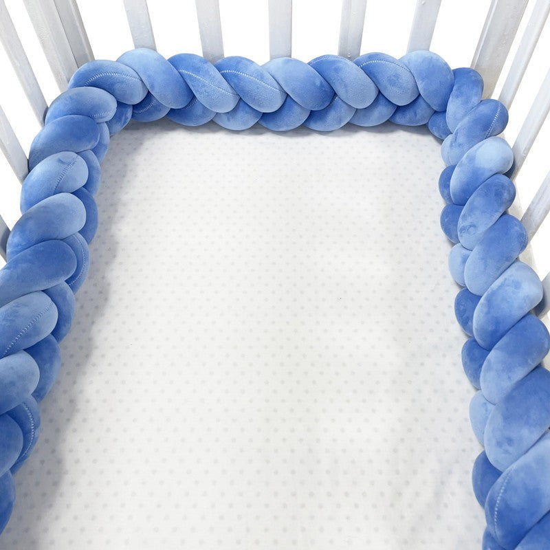 Braided Crib Bumper - Handwoven Padded Rail Liner