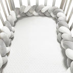 Braided Crib Bumper - Handwoven Padded Rail Liner