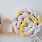 Braided Crib Bumper - Handwoven Padded Rail Liner