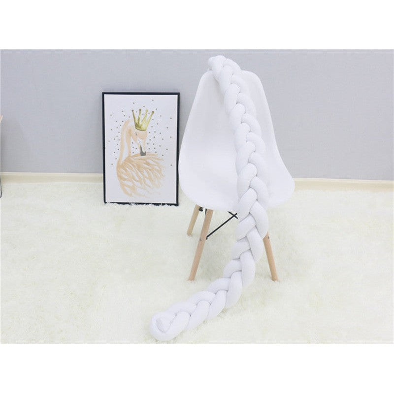 Braided Crib Bumper - Handwoven Padded Rail Liner