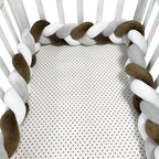 Braided Crib Bumper - Handwoven Padded Rail Liner
