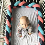 Braided Crib Bumper - Handwoven Padded Rail Liner