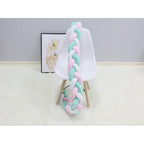 Braided Crib Bumper - Handwoven Padded Rail Liner
